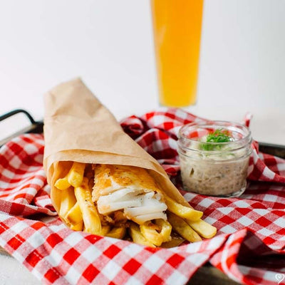 Cod Fish N Chips with Tangy Tartar Sauce